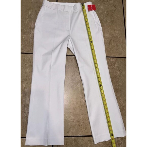 New Spanx Women Pants Size Medium Classic White Kick Flare Pull On High Waisted - Picture 14 of 16